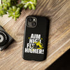 Dynamic Phone Case with Motivational Design - Aim High, Fly Higher!