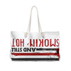 Retired Firefighter Weekender Bag – Distressed American Flag & Thin Red Line Travel Tote