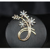 High-end Retro Inlaid Color Flower Brooch Women