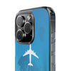 Stylish Clear Phone Case with Airplane Design, Travel Accessory, Personalized Gift, Phone Protection, Trendy Phone Cover