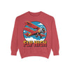 Fly High Vintage Airplane Sweatshirt, Unisex Crewneck Top, Cozy Gift for Aviation Lovers, Travel Lovers, Birthday Gift