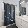 Aviation-Themed Shower Curtain - Airplane Flight Design