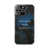 Clear Phone Cases with Inspirational Quote | Transparent Phone Cover | Take a Deep Breath and Relax | Nature Vibe | Gift Idea | Phone [...]