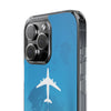 Stylish Clear Phone Case with Airplane Design, Travel Accessory, Personalized Gift, Phone Protection, Trendy Phone Cover