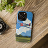Vintage Airplane Phone Case | Tough Cases, Aviation Gift, Pilot Accessory, Cloud Design, Unique Phone Cover