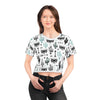 Cute Cactus & Raccoon Graphic Crop Tee - Boho Style Summer Top