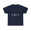 Plane Heartbeat T-Shirt — Pilot Aviation Flight Crew Tee