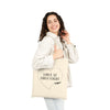 Tote Bag — "Love at First Flight" Canvas Travel Tote for Plane Lovers