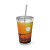 Sunsplash Travel Tumbler - 16oz with Straw for Adventure Lovers