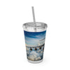 Aviation-Inspired Sunsplash Tumbler with Straw - 16oz Travel Mug for Airplane Enthusiasts