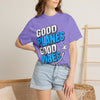 Good Planes Good Vibes T-Shirt — Retro Travel Graphic Tee