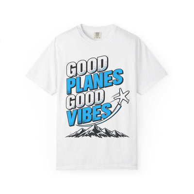 Good Planes Good Vibes T-Shirt — Retro Travel Graphic Tee