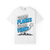 Good Planes Good Vibes T-Shirt — Retro Travel Graphic Tee