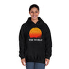 Sunset Vibes Unisex Hooded Sweatshirt - 'THE WORLD' Design