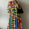 Womens Floral Print V-Neck Dress