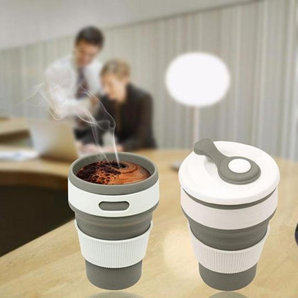 Coffee Mugs Travel Collapsible Silicone Cup Folding Water Cups BPA FREE Food Grade Drinking Ware Mug Tea Coffee Cups