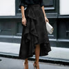 New Irregular Wave-Hem Elegant Skirt
