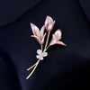 Contracted stereo flower brooch