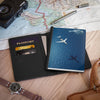 Stylish Travel Passport Cover with Airplane Design