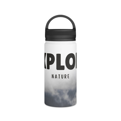 Adventure-Ready Stainless Steel Water Bottle, Explore Nature, Travel Mug, Hiking Gear, Eco-Friendly Water Bottle, Outdoorsy Gift