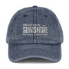 Vintage Embroidered Cap – "Create Your Sunshine"
