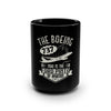 Boeing 737 'Ford Pinto of Aviation' Black Coffee Mug — Pilot & Aviation Humor Gift, 15oz