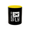 Born to Fly Coffee Mug — Pilot Airplane Travel Gift (11/15oz)