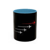 Aviation Jet Mug — Red Leader Flight Trail Coffee Cup (11/15oz)