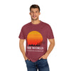 Adventure-Inspired Unisex Garment-Dyed T-shirt - 'The World Is Your Playground'