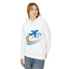 Adventure Awaits Unisex Lightweight Hooded Sweatshirt with Airplane Design