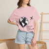 Travel Couple T-Shirt — "Different Places, Same Soul" Globe & Plane Tee