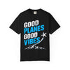 Good Planes Good Vibes T-Shirt — Retro Travel Graphic Tee