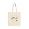 Tote Bag — "Love at First Flight" Canvas Travel Tote for Plane Lovers