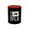 Born to Fly Coffee Mug — Pilot Airplane Travel Gift (11/15oz)