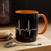 Pilot Heartbeat Coffee Mug — Airplane ECG Travel Lover Gift (11/15oz)
