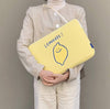 Compatible with Apple, Winter Korean Ins Niche Design Lemon Embroidery Letters IPad Tablet Laptop Bag Storage Bag