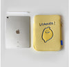 Compatible with Apple, Winter Korean Ins Niche Design Lemon Embroidery Letters IPad Tablet Laptop Bag Storage Bag