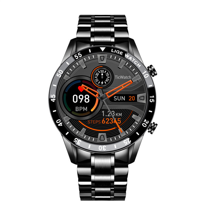 LIGE Bangwei Multifunctional Smart Watch Bluetooth Call Pedometer Blood Pressure Heart Rate Detection Waterproof Watch Aviationkart