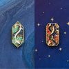 Daparo Cave Salamander Aquamarine Dragon Red Fluorite Designer Original Luminous BROOCH BADGE Queen''s Day Gift