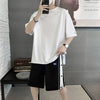 Summer Set Of Round Neck Short-sleeved T-shirt Men's Shorts Casual Loose Sports Suit Men