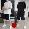 Summer Set Of Round Neck Short-sleeved T-shirt Men's Shorts Casual Loose Sports Suit Men