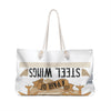 Weekender Bag — 'Can There Exist an Aircraft in Space Without Steel Wings' Travel Tote