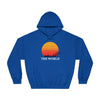 Sunset Vibes Unisex Hooded Sweatshirt - 'THE WORLD' Design