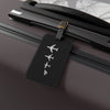 Black Airplane Evolution Luggage Tag — Minimal Pilot & Traveler Bag ID