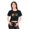 Stay Happy Stay Trippy Crop Tee - Festival Style Summer Shirt