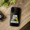 Dynamic Phone Case with Motivational Design - Aim High, Fly Higher!