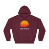 Sunset Vibes Unisex Hooded Sweatshirt - 'THE WORLD' Design