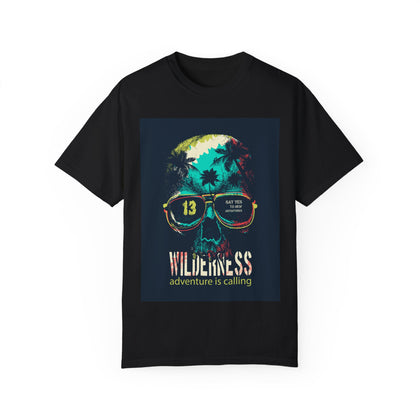 Adventure Calling Skull T-Shirt - Unisex Garment-Dyed Tee