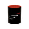 Aviation Jet Mug — Red Leader Flight Trail Coffee Cup (11/15oz)