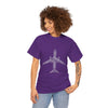 Aviation Word-Art Airplane T‑Shirt — Pilot & Travel Crew Gift
